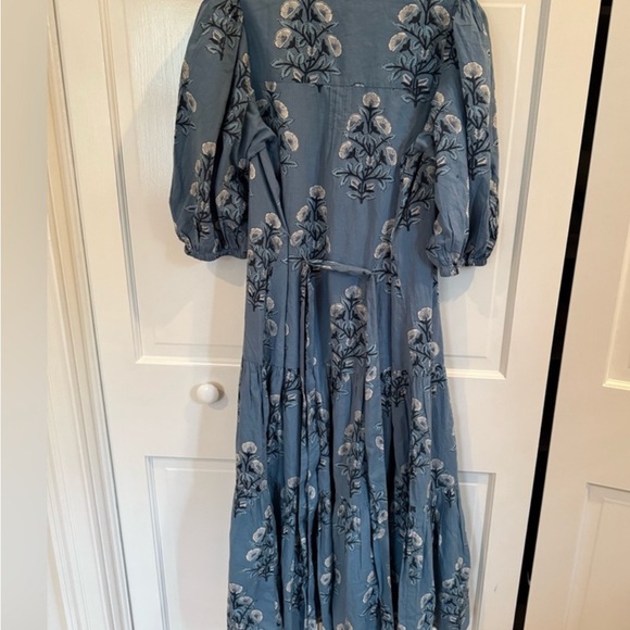 Pink chicken Floral Blue Indira Midi Dress size M - Picture 4 of 5